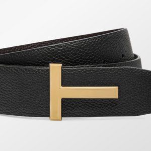 TOMFORD GRAIN ICON T LEATHER BELT